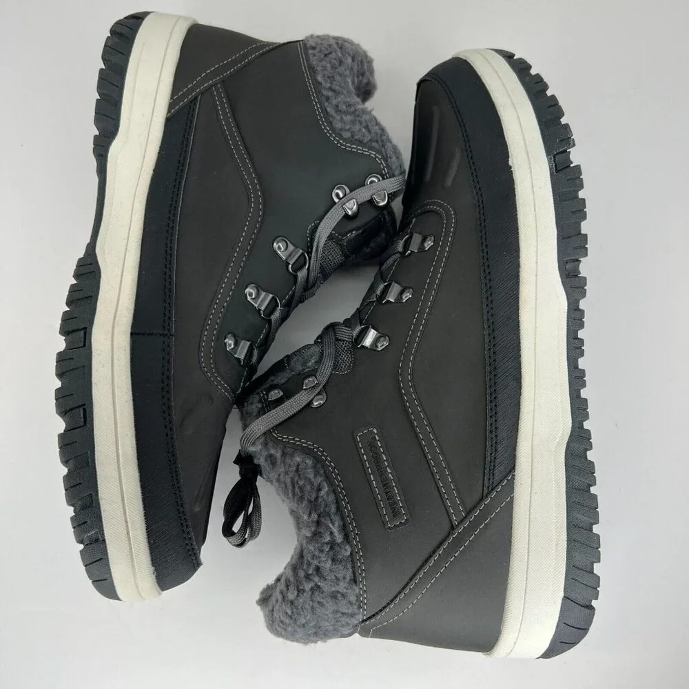 Weatherproof Mens 1624753 Gray Slope Memory Foam Faux Fur Size 13M Sneakers